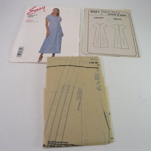 McCall's 9321 sewing pattern UNCUT EASY dress - Picture 3 of 7